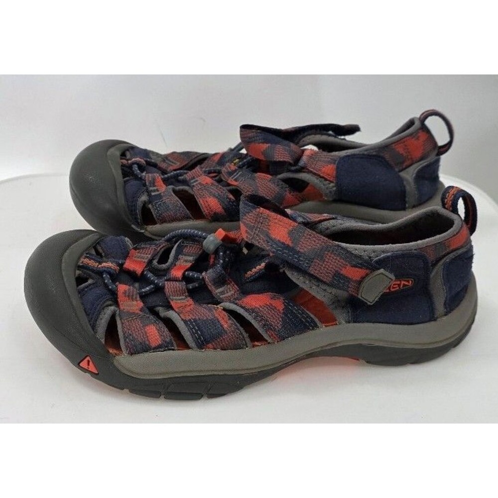 Keen Newport H2 sandals in a blue and orange patterned colorway
